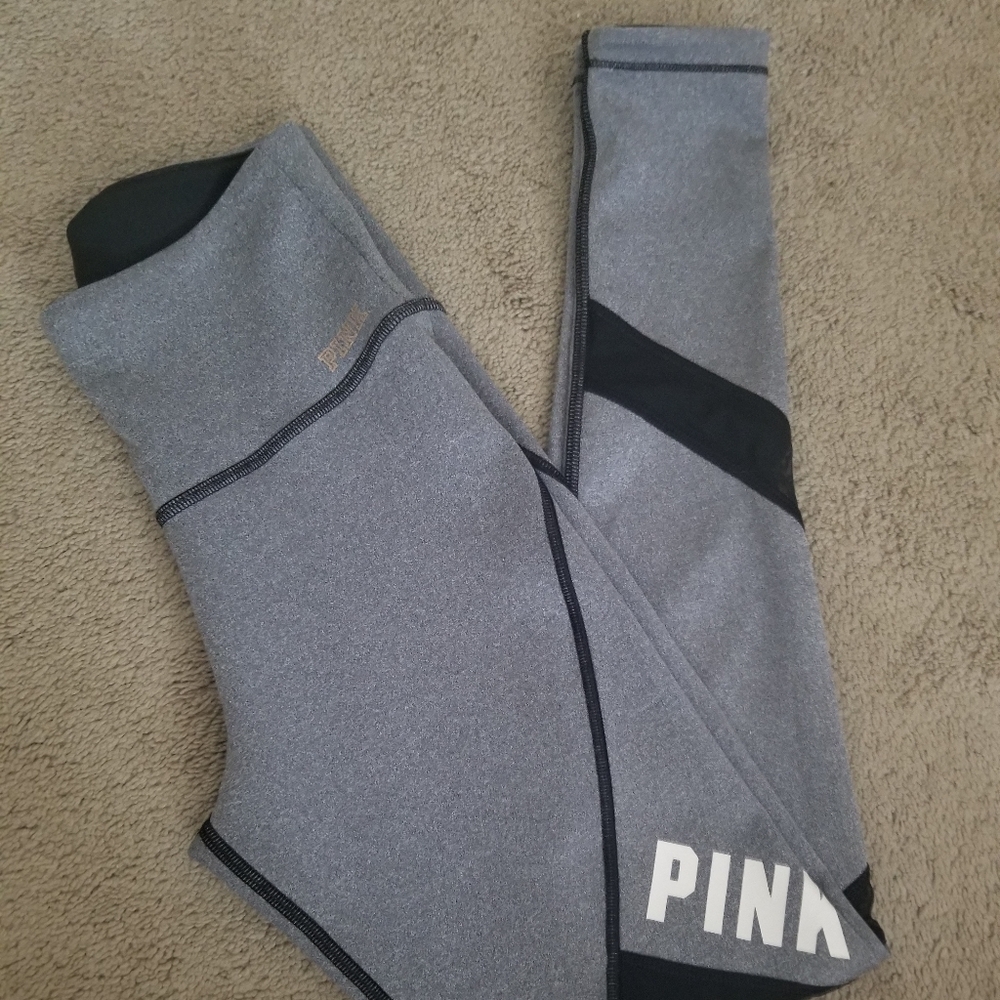 PINK grey and black leggings